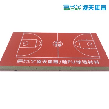 硅PU球场制作工艺与硅pu篮球场效果图！